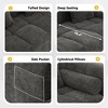 101.2"  Sectional Sofa Full-Compressed Sofa Modular Sofa Couch Free-combined Sofa with Deep Seating  and Two Side Pockets for Living Room, Beige - 4 of 4