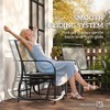 Outdoor Glider Chairs with Coffee Table, Patio 2-Seat Rocking Chair Swing with Breathable Sling for Backyard - 4 of 4