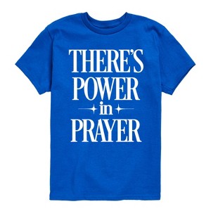 Boys' - Instant Message - Theres Power In Prayer Short Sleeve Graphic T-Shirt - 1 of 4