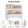 SeaCamel White Kids Book Organizer - Toy Storage Cabinet & Children Bookcase for Bedroom/Playroom - 4 of 4