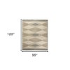 Beige Brown And Gray Wool Geometric Hand Woven Area Rug - 3 of 4