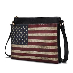 MKF Collection Madeline Printed Flag Vegan Leather Crossbody Bag by Mia K - 1 of 4