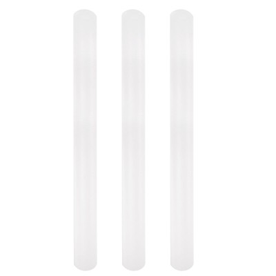 Unique Bargains Non-Stick Smooth Plastic Round Head Fondant Baking Rolling Pin 3 Pcs