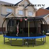 Whisen Outdoor Pumpkin Trampoline with Safety Enclosure Net, Foam Padded Poles, W-Shaped Legs, Balance Bars - 2 of 4
