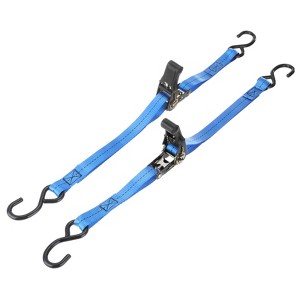 Unique Bargains Polyester Quick Release Buckle Anti-Scratch Hooks Versatile Boat Trailer Transom Tie Down Straps 1763lbs 1 Pcs - 1 of 3