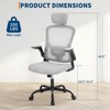 Ergonomic Office Chair with High Back Mesh Design, Adjustable Headrest and Lumbar Support, Flip-Up Arms,Home Office, Study Room, Bedroom - 2 of 4
