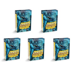 Dragon Shield 5 Packs Dragon Shield Matte Mini Japanese Petrol 60 ct Card Sleeves Value Bundle! - 1 of 4