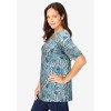 Jessica London Women's Plus Size Stretch Knit Cutout Swing Tunic - 4 of 4