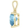 Pompeii3 9mm Blue Topaz Women's Heart Pendant in 14k Gold Necklace 6mm Tall - 3 of 4