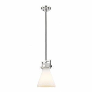 Newton Cone - 1 Light Stem Hung Pendant In Industrial Style-11.38 Inches Tall and 8 Inches Wide - 1 of 1