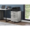 NicBex 3 Drawer Mobile File Cabinet,Office Cabinet with White Metal Handle and Casters,Modern Storage Cabinet,Filing Cabinets for Home Office - 2 of 4