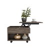 NicBex Coffee Tables for Living Room 15.3" H Rectangle Modern Lift Top Coffee Table with Casters and 1 Open Shelf, Brown - 4 of 4