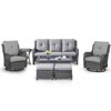 7 Piece Patio Furniture Set with Swivel Chairs, Rattan Wicker Outdoor Conversation Set with Patio Couch Swivel Chair Coffee Table End Table Ottoman - 3 of 4
