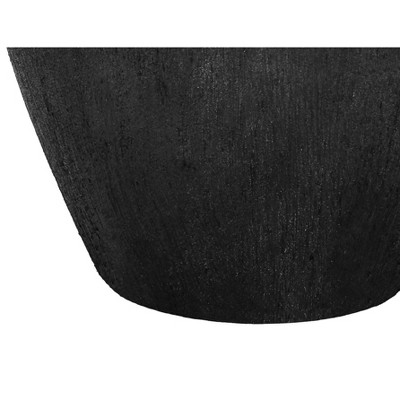 Modern Black Ceramic Table Lamp with Ivory Linen Shade