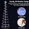 Joyfy 3 Packs Christmas Spiral Tree Yard Light Outdoor Decoration, 220 LED Lights with Stakes for Xmas Party Indoor Outdoor Garden Holiday Decoration - 2 of 4
