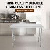 Stainless Steel Folding Work Table, Commercial Kitchen Workstation with Adjustable Feet, Heavy-Duty Utility Prep Table, Silver - 4 of 4