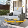 XIZZI Versatile Outdoor Rattan Sectional Sofa Set Collection, 8/9/10-Piece Set w/ Comfy Swivel Chairs, Perfect for Patio Relaxation and Entertaining - 3 of 4