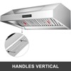 6Pcs/Set 430 Stainless Steel Range Hood Filter With 5 Grooves Baffle Grease Filter 20 x 16 Inch For Commercial Kitchen, Silver - 2 of 4