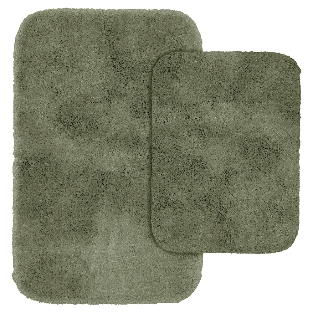 2pc Finest Luxury Ultra Plush Washable Nylon Bath Rug Set Deep Fern - Garland was $33.49 now $21.49 (36.0% off)