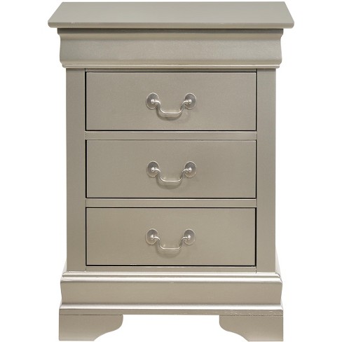 Passion Furniture Louis Philippe 3-drawer Pink Nightstand (29 In. H X 16  In. W X 21 In. D) : Target