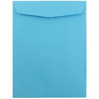 JAM Paper 9 x 12 Open End Catalog Colored Envelopes Blue Recycled 80386A