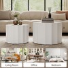 Nesting Coffee Table Set of 2, Modern Coffee Tables, Space-Saving Round Circle Coffee Tables - 4 of 4