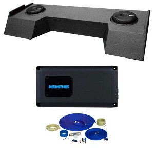 Memphis MJME19RAM8D1V2 Dual 8" Subwoofer Loaded Enclosure for 2019-up Dodge Crew Cab Ram with PRX1500.1V2 Monoblock Amplifier and Amp Wiring Kit - 1 of 4