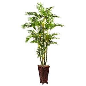 Nearly Natural 6.5-ft Areca with Decorative Planter - 1 of 1