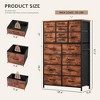 CAVINAS 16-Drawer Dresser with Fabric Bins,Sturdy Steel Frame Chest of Drawers with Wooden Top,Ample Storage and Waterproof Design - 3 of 4