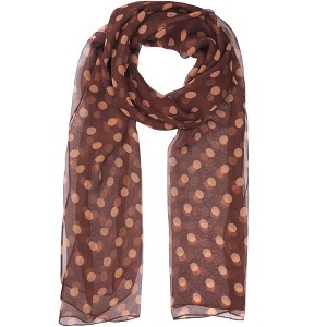 INSPIRE CHIC Women's 1950s Polka Dots Chiffon Retro Lightweight Soft Sheer Long Scarves for All Season 1Pc - 1 of 4