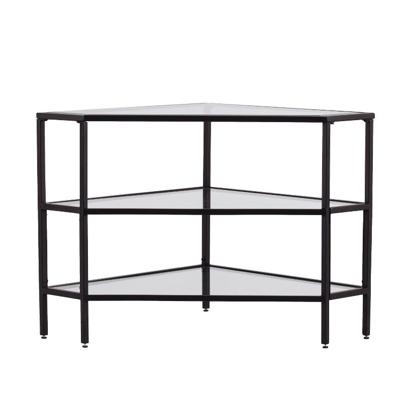 Conrad Metal/Glass Corner TV Stand for TVs up to 32&#34; Black - Aiden Lane, 5 of 12