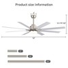 GDFStudio Asher 52" Modern Smart Ceiling Fan with Reversible DC Motor and Light - 3 of 4