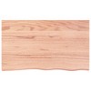 vidaXL Wall Shelf Light Brown 39.4 in.x23.6 in.x(0.8 in.-1.6 in.) Treated Solid Wood Oak - 4 of 4