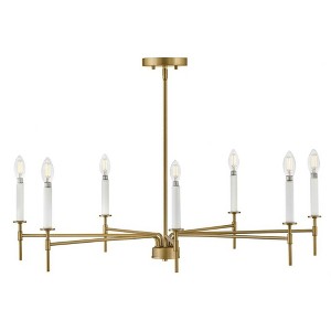 Lark Hux 7 - Light Chandelier in  Lacquered Brass - 1 of 1
