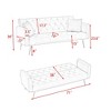 GlasFlength Sofas Modern Sofa with Comfortable Seating for Living Room or Lounge Area Blue,71”*19”*30" - 2 of 4