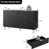 COZONY 6-Drawer Dresser with Gold Handles, Modern Wood Storage Cabinet, Large Chest of Drawers for Bedroom Living Room - 2 of 4