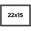 PosterPalooza | Linear Black Picture Frame - UV Acrylic, Backing Board, Hanging Hardware Included - 2 of 4