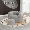 KTMBDW Bean Bag Chair for Adults, Bean Bag Sofa, Ultra Soft Chenille Floor Sofa, Large Reading Chair for Living Room Bedroom - 3 of 4