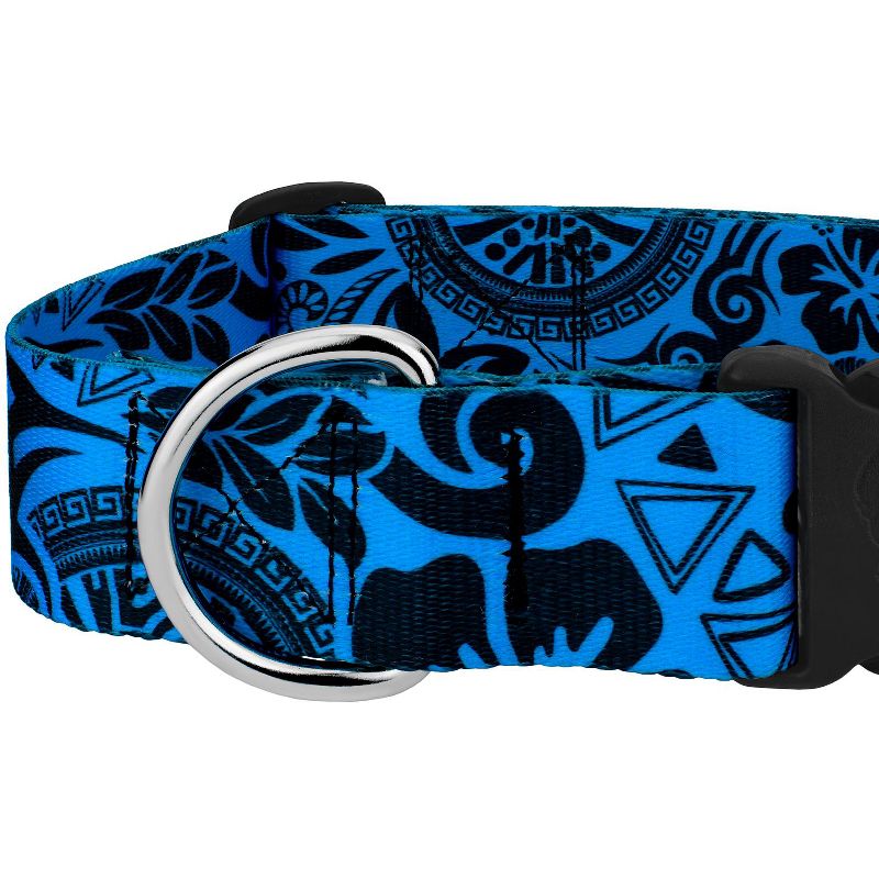 Country Brook Petz 1 1/2 Inch Deluxe Blue Polynesian Dog Collar, 4 of 5
