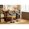 Ridstar Set of 2 Contemporary Adjustable Height Bar Stools-Grey - 4 of 4
