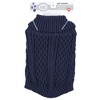 Luvable Friends Dogs and Cats Cableknit Pet Sweater, Navy - 2 of 4