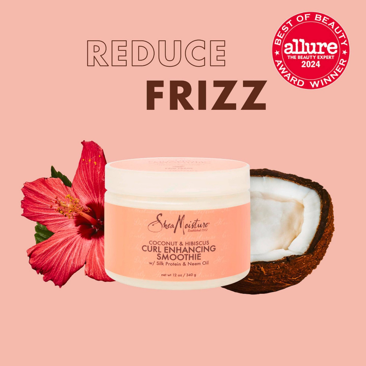 Крем-смузи для локонов SheaMoisture Coconut and Hibiscus, 12 oz — фото 5