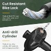 Bike Lock, 1/2 Inch Thick Bike Lock Cable Coiled Secure Bicycle Lock with Keys Scooter Lock Bike Locks Heavy Duty Anti Theft - 4 of 4