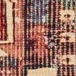 beige, rust, dark pink, green, teal, dark plum