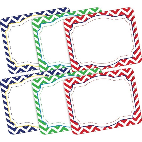 2pk 45ea Chevron Nautical Self-adhesive Name Tag Labels - Versatile ...