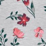 heather grey red pretty floral
