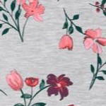 heather grey red pretty floral