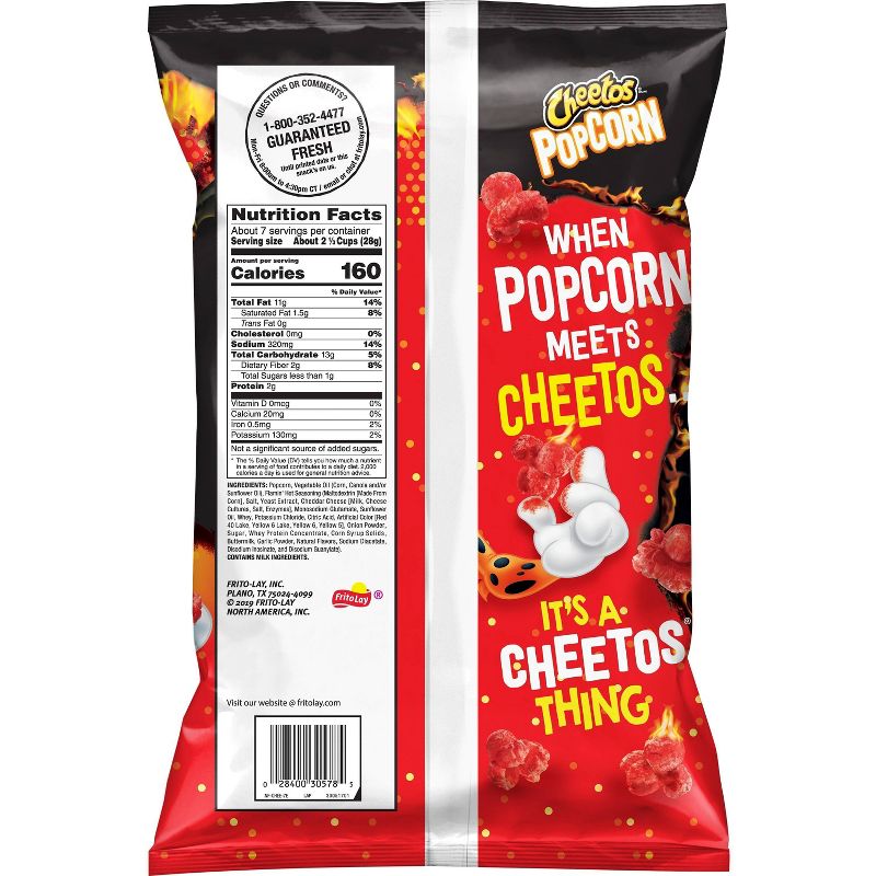 Cheetos Flamin Hot Popcorn - 6.5oz, 3 of 6