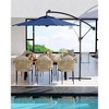Cantilever Umbrella with Base Included, 10FT Shade for 2-6 People, Outdoor Offset Design with  Rotation, Durable Fade-Resistant Canopy - 3 of 4