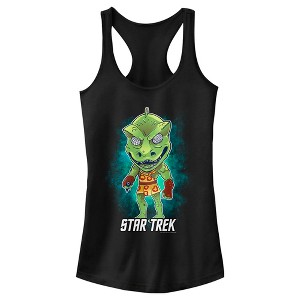 Juniors Womens Star Trek: The Original Series Cartoon Gorn Alien Racerback Tank Top - 1 of 4